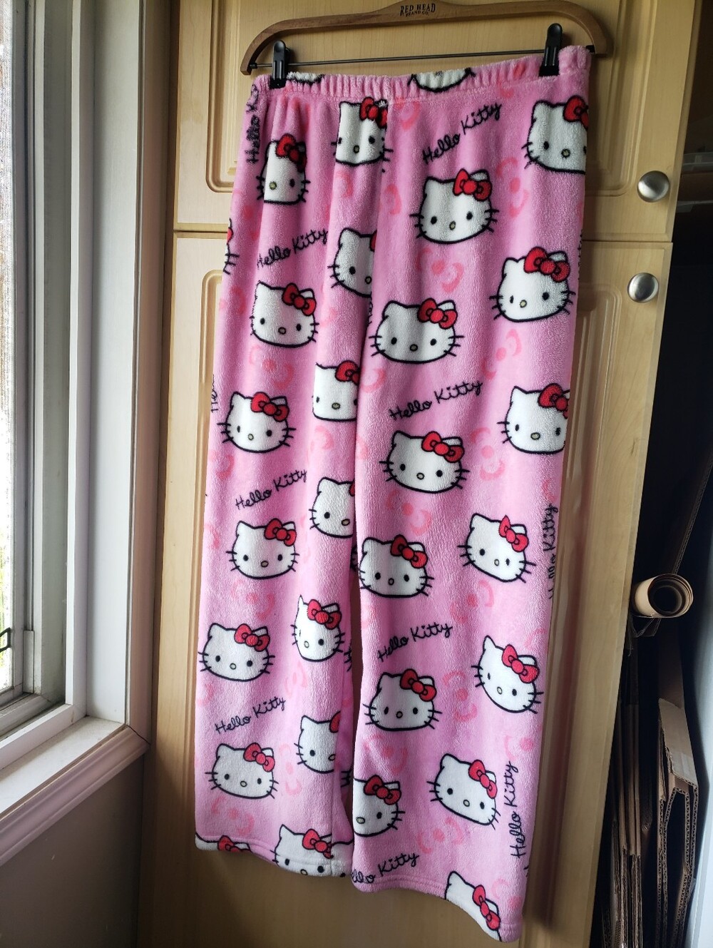 Hello Kitty Pink and White Pajama Bottoms